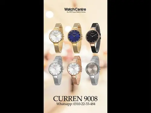 Curren 9008 series ladies watches in stainless steel video review cover