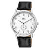Q&Q QA60J304Y black leather strap white dial men's analog wrist watch