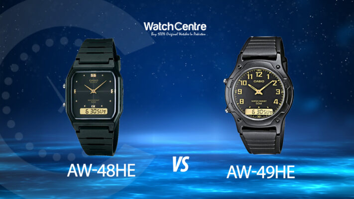casio aw-48he-49h classic vintage watches in multi dial and balck resin band comparison video review cover