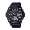 casio-aeq-120w-1av-black-resin-world time series 10 years batery ife resin glass mens youth sports wrist watch