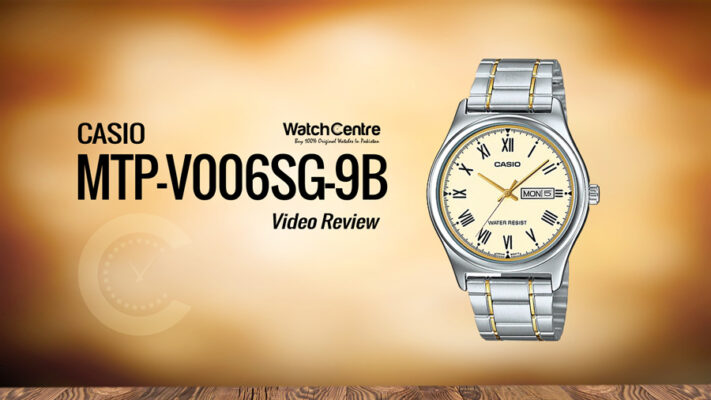 Casio mtp-v006sg-9b two tone stainless steel mens analog wrist watch video review cover