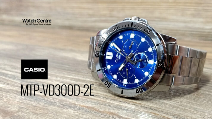 Casio MTP-VD300D-2EV Men's Multi Hand Blue Dial Watch Video Review
