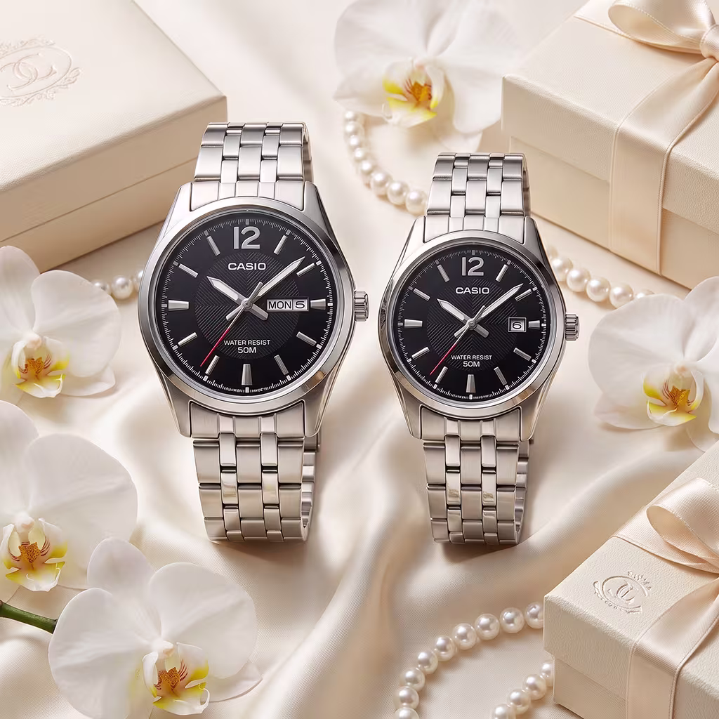 Casio 1335D-1A couple anniversary gift watch for him and her