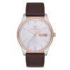 Bigotti BG.1.10168-4 brown leather strap white dial men's dress watch