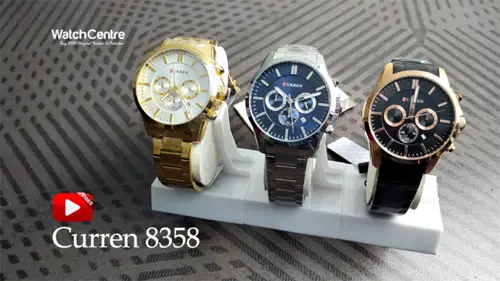 Curren 8358 men's chronograph watches series video review cover