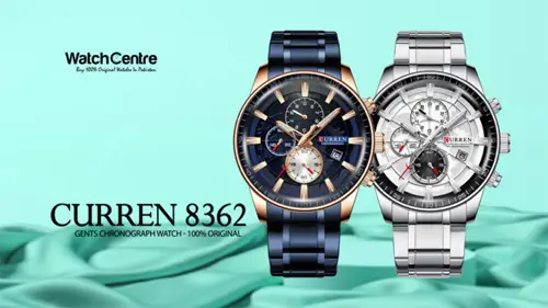 Curren 8362 blue silver chronograph watch video review cover