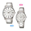 MTP & LTP-1303D-7A silver dial silver stainless steel couple gift watch
