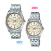 MTP-&-LTP-1335-9A silver stainless steel golden dial gift watch