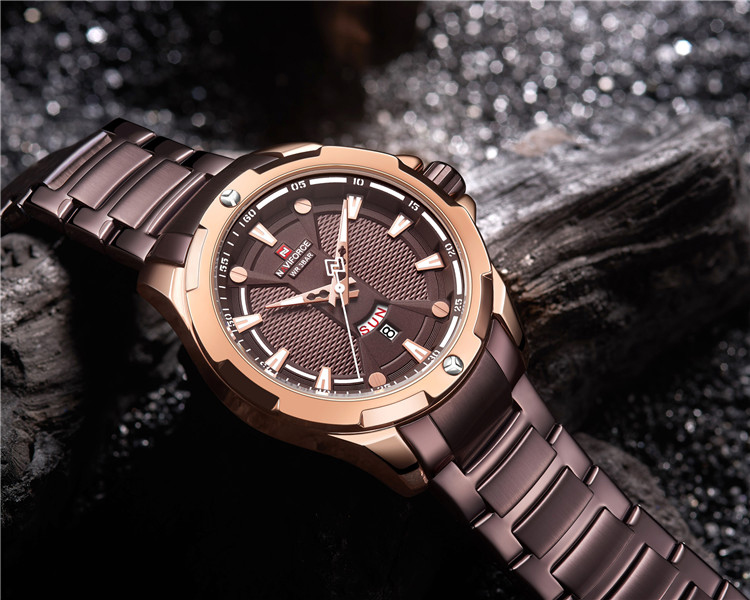 NaviForce-9161s stylish luxury wrist watch model display