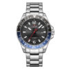 NaviForce-9192 silver stainless steel black dial multi color case men's dress watch