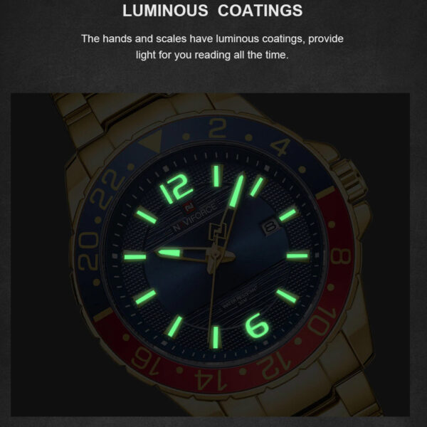 NaviForce-9192 glowing display in night luminous feature