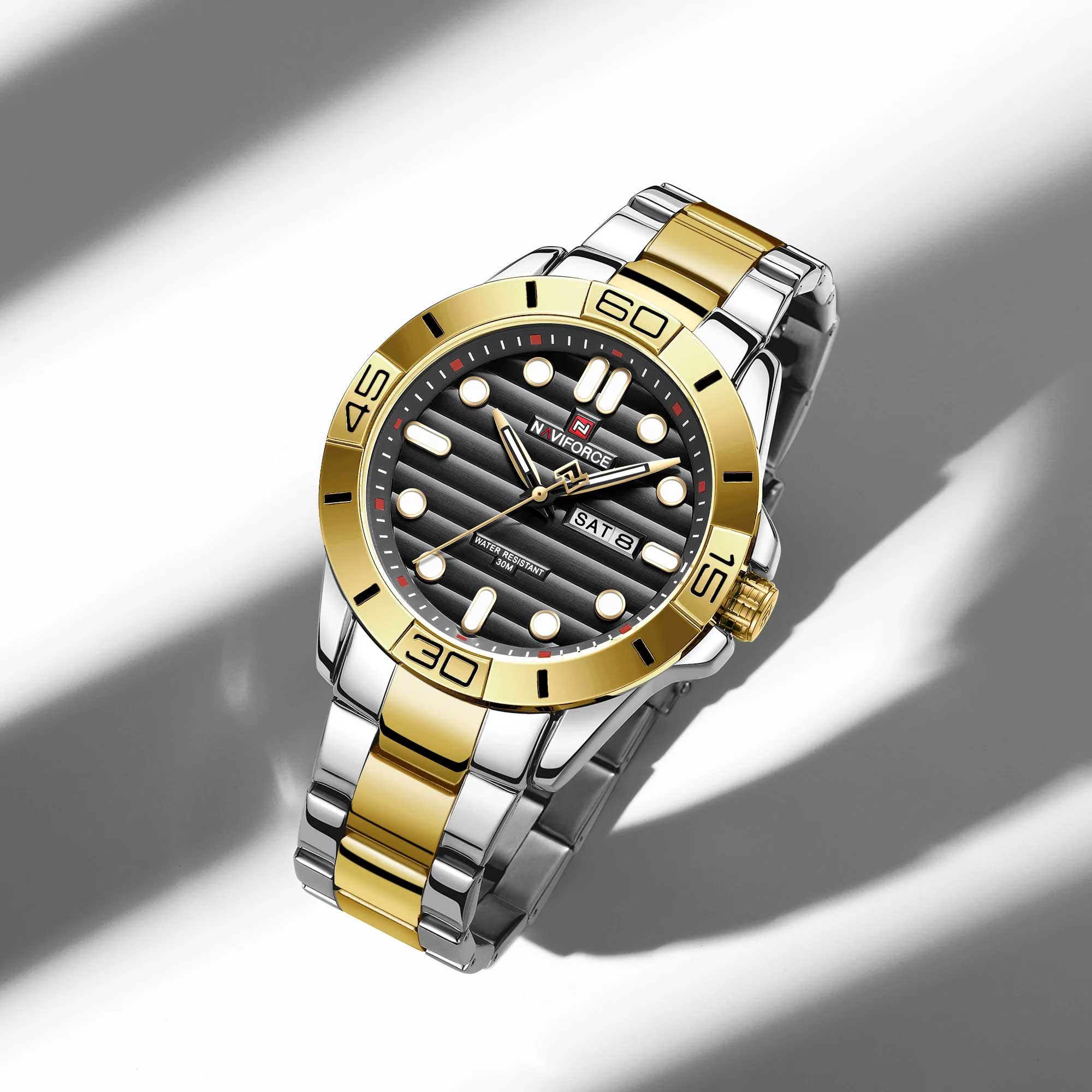 NaviForce-9198 stylish fashion wrist watch for men's casual wrear