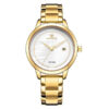 NaviForce NF5008 golden stainless steel white dial ladies gift wrist watch