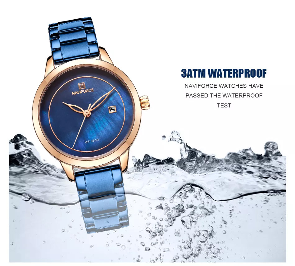 NaviForce NF5008 3ATM waterproof analog wrist watch for ladies