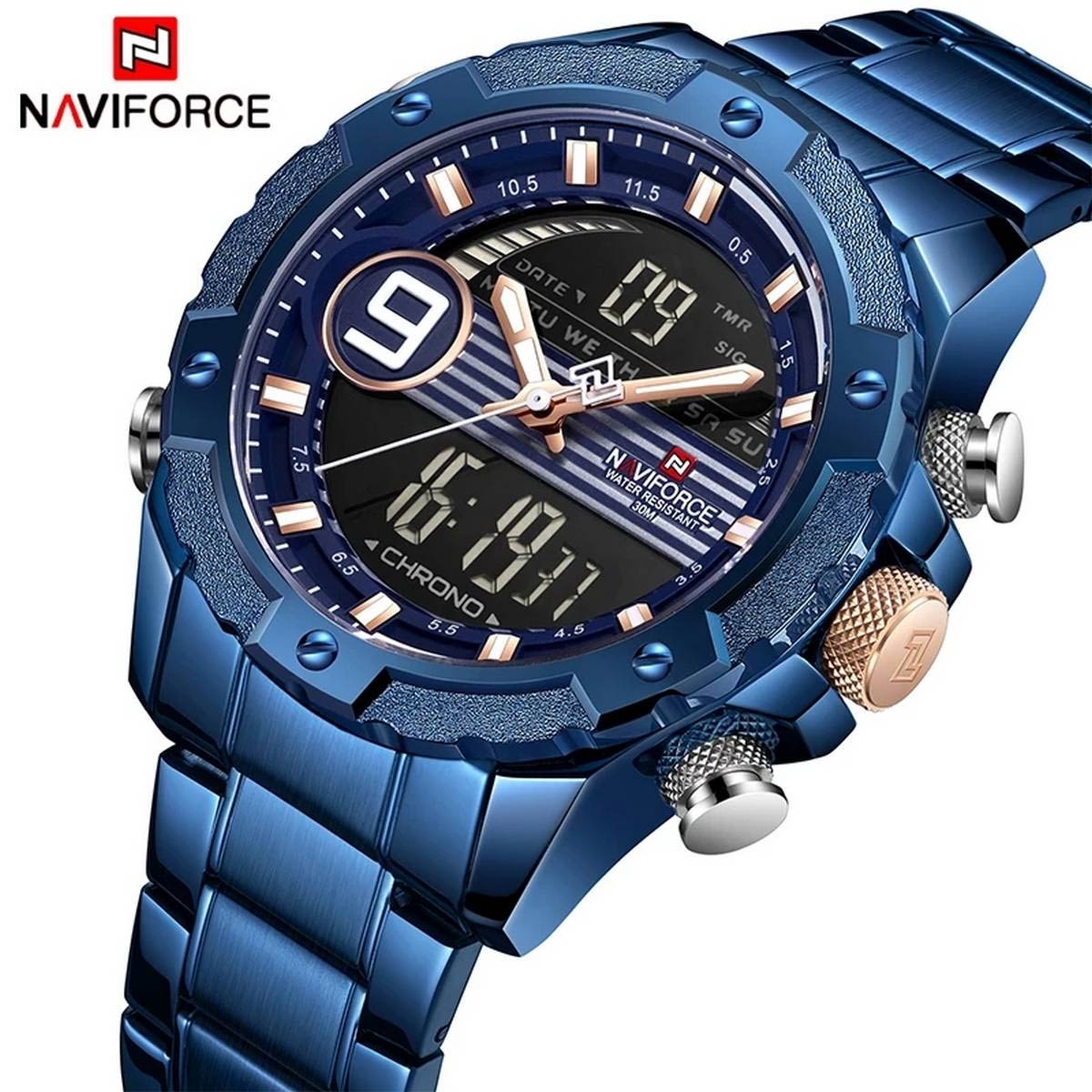 NaviForce NF9146 mens analog digital watch
