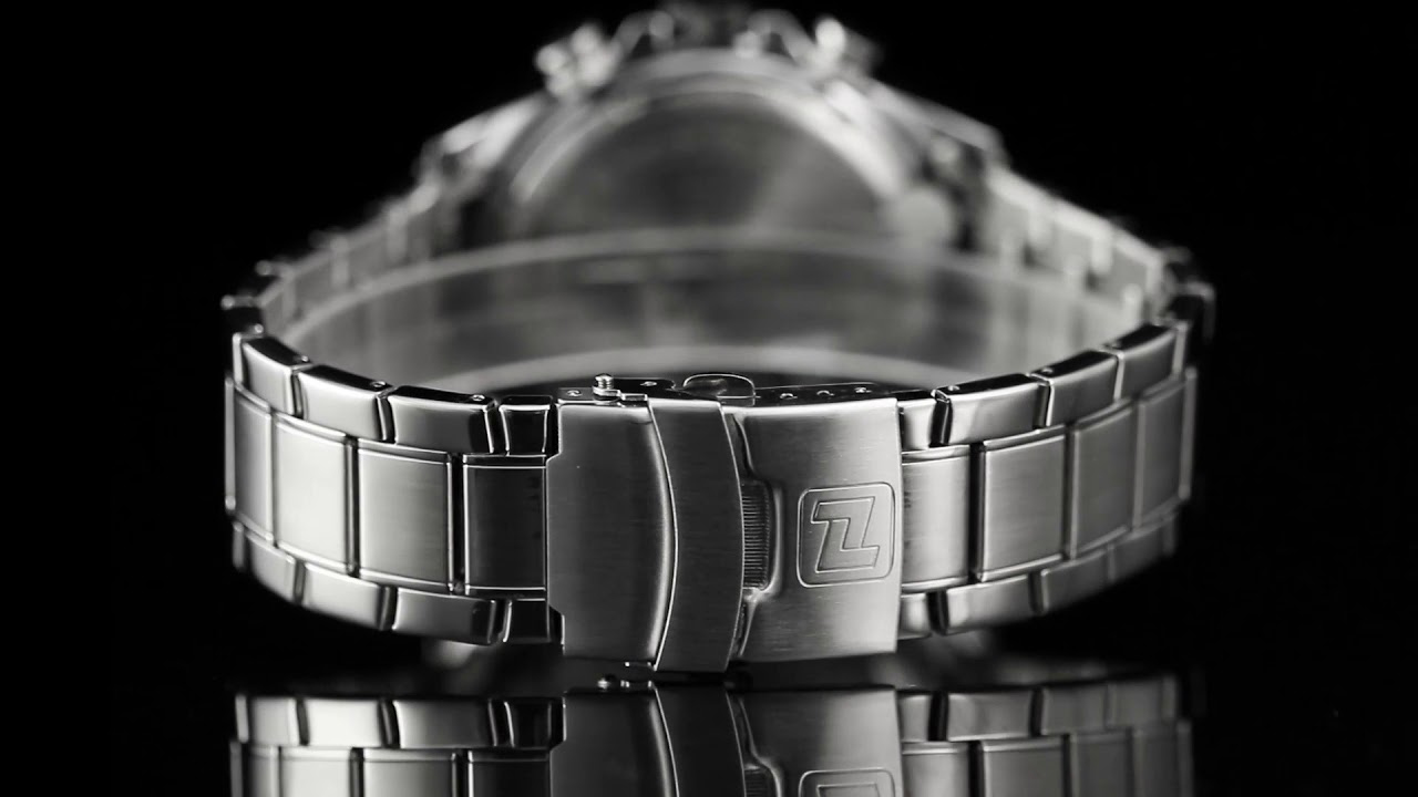 NaviForce NF9146 silver stainless steel black dual dial men's sports wrist watch