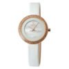 Obaku V146LVWRW1 white leather strap ladies analog stylish wrist watch