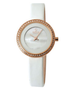 Obaku V146LVWRW1 white leather strap ladies analog stylish wrist watch