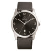 Obaku V169GDCBRB black leather strap black numeric dial men's analog wrist watch