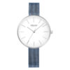 Obaku V211LXCIMA blue mesh strap white dial ladies analog dress wrist watch