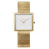 Obaku V236LXGIMG golden mesh chain white square dial ladies gift wrist watch