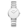 Obaku V258LXCISC silver stainless steel classic white analog dial ladies watch