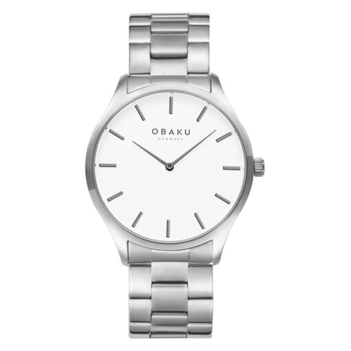 Obaku V260LXCISC silver stainless steel white analog dial ladies hand watch