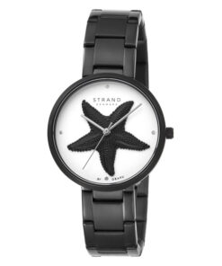 Strand S700LHBISB-DSF black stainless steel white dial ladies stylish analog wrist watch