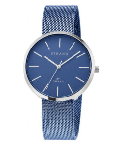 Strand S700LXCLML blue mesh strap & simple blue analog dial ladies quartz wrist watch