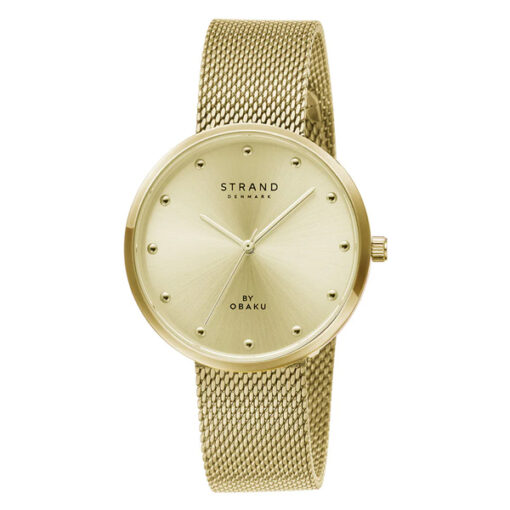 Strand S700LXGGMG-DC golden mesh chain golden dial ladies gift wrist watch