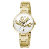 Strand S700LXGISG-DCR golden stainless steel printed analog dial ladies dress watch