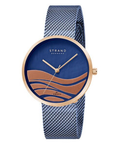 Strand S700LXVLML-DW blue mesh chain two tone dial ladies casual wrist watch