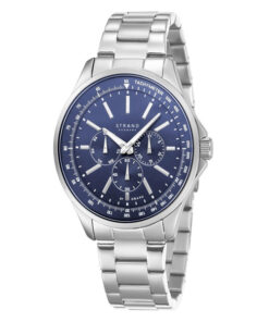 Strand S708GMCLSC silver stainless steel blue dial men's quartz wrist watch