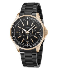 Strand S708GMVBSB black stainless steel black dial men's multi functional watch