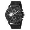 Strand S714GMBBMB black mesh strap black multi hand dial men's sports watch