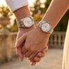 Original Casio Anniversary Couple Watches showcased on couple wrists