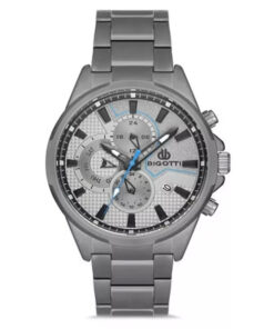 bigotti bg.1.10124-5 multi function dial grey stainless steel mens wrist watch