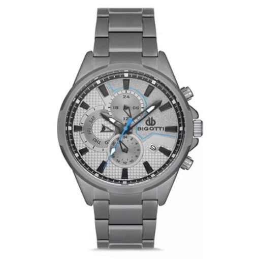 bigotti bg.1.10124-5 multi function dial grey stainless steel mens wrist watch