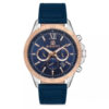bigotti bg.1.10246-5 blue multi dial case color gold and blue leather strap mens gift watch