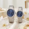 Casio classic blue dial modern and elegant couple wrist watches