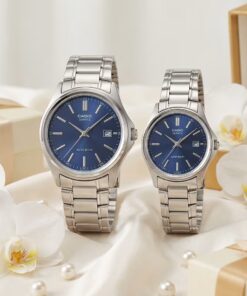 Casio classic blue dial modern and elegant couple wrist watches