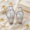 Casio Silver Dial Anniversary Gift Couple Watches