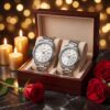 Casio premium quality anniversary gift watch set for married couples