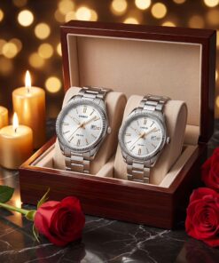 Casio premium quality anniversary gift watch set for married couples