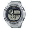 casio-cpa-100d-1a silver stainless steel prayer alarm digital wrist watch