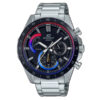 casio edifce efr-573hg-1a mens black chronograph dial silver stainless steel sporty design watch