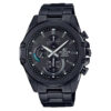 casio efr-s567dc-1a mens sapphire crystal glass black dial black steel mens wrist watch