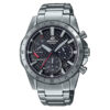 casio eqs-930d-1a solar power black analog chronograph carbon fiber dial mens gift watch