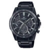 casio eqs-930mdc-1a black dial mens watch in black chain