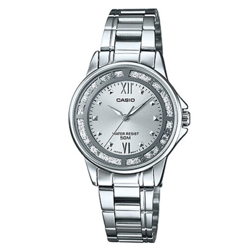 casio-ltp-1391d-7a silver stainless steel female wrist watch